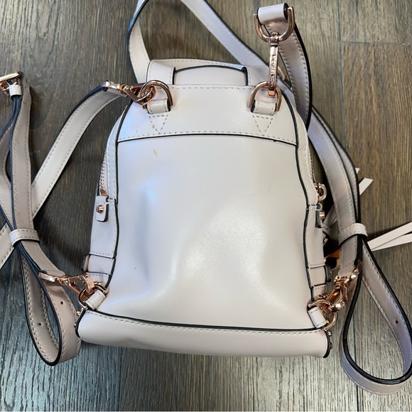 MICHAEL KORS Rhea Mini Leather Backpack Studded Soft Pink/Rose Gold - Picture 5 of 9